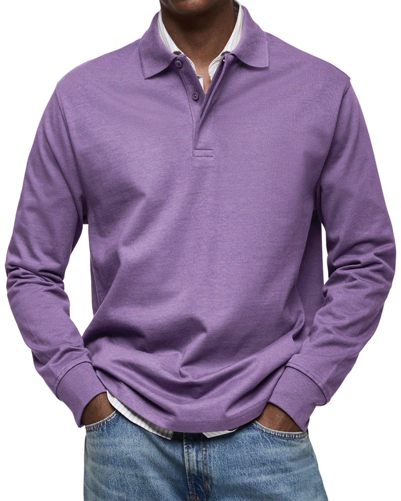 Alexandre™ afslappet polo med lange ærmer