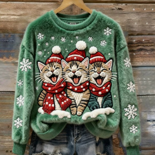 Sofie – Trøje med katte i juletid