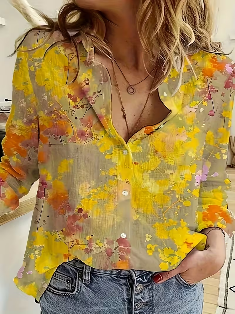 Mila – Bluse med blomsterprint
