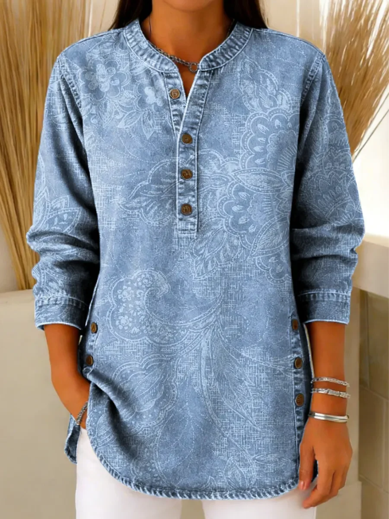 Livia – Bluse med knaplukning