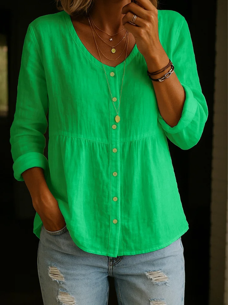 Marit – Bluse med knapper
