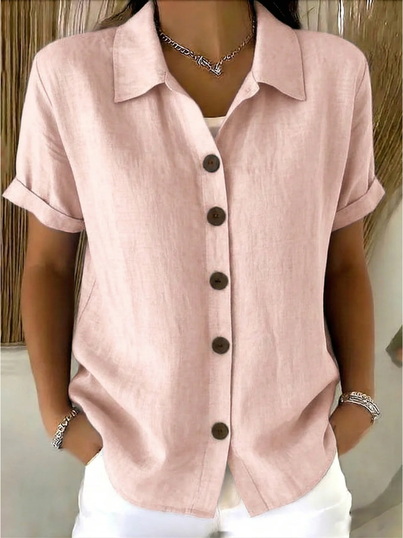 Mila – Bluse med knaplukning