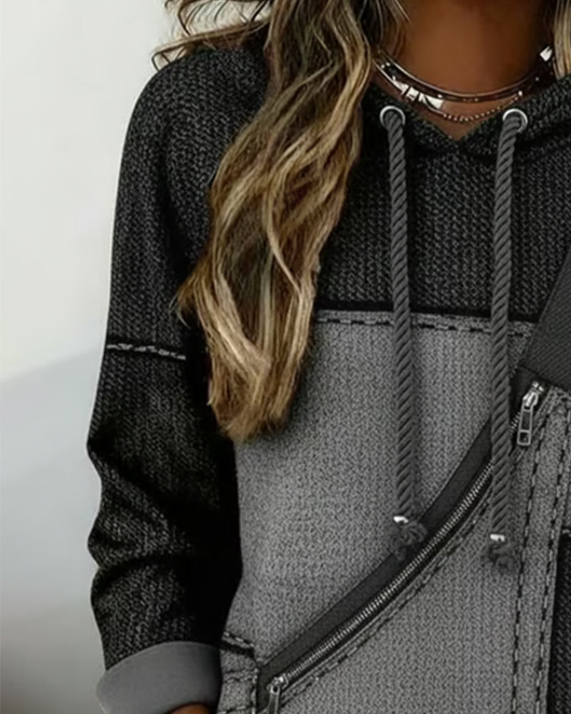 Lena – Hoodie med lynlåsdetalje
