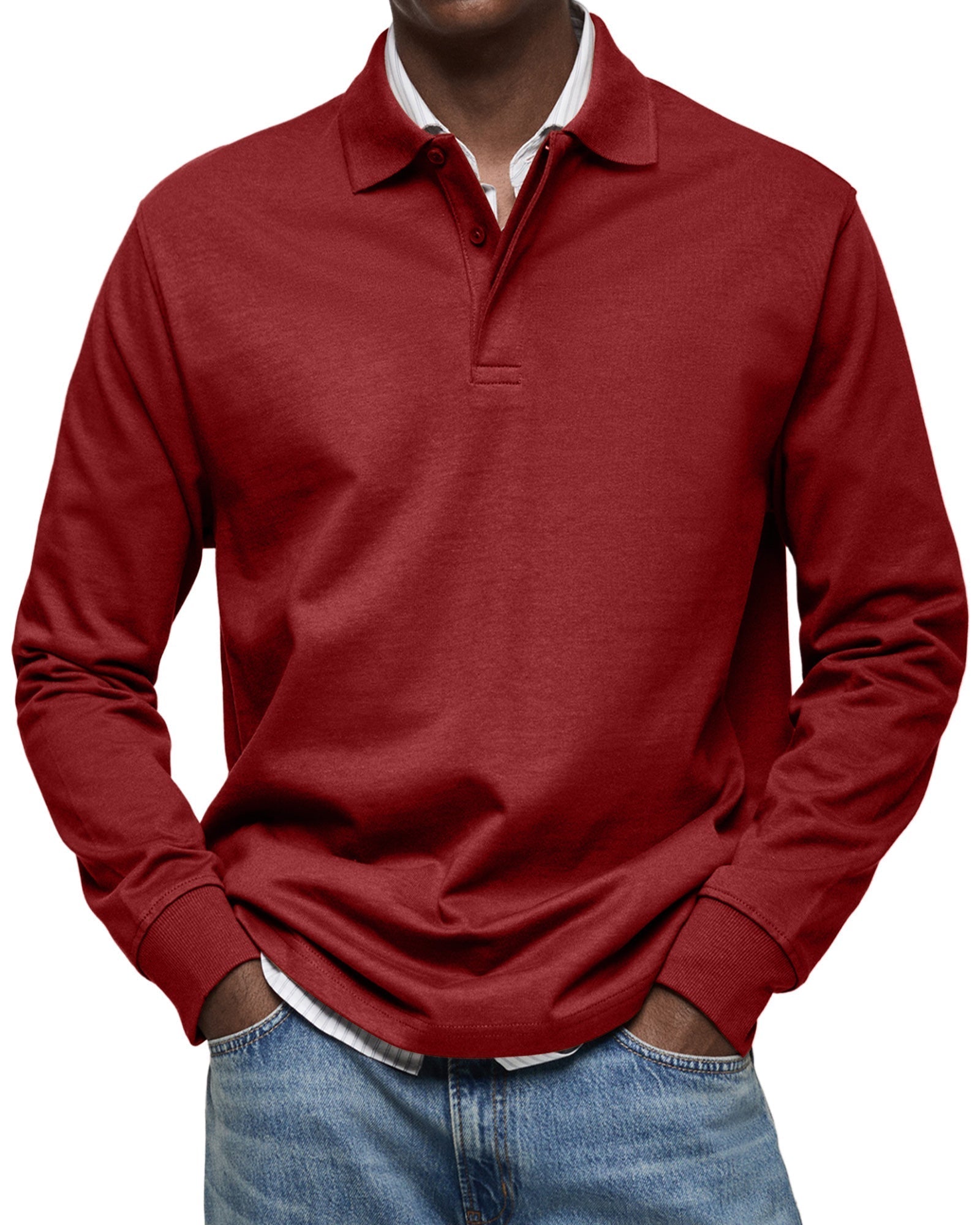 Alexandre™ afslappet polo med lange ærmer