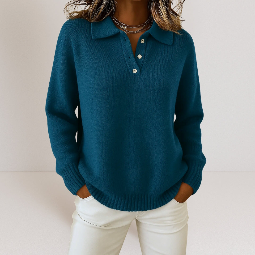 Olivia – Sweater med knaplukning