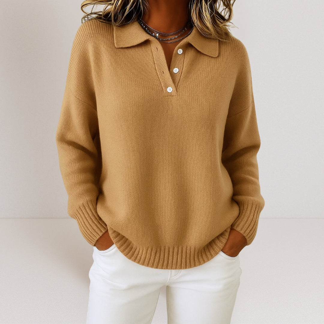 Olivia – Sweater med knaplukning