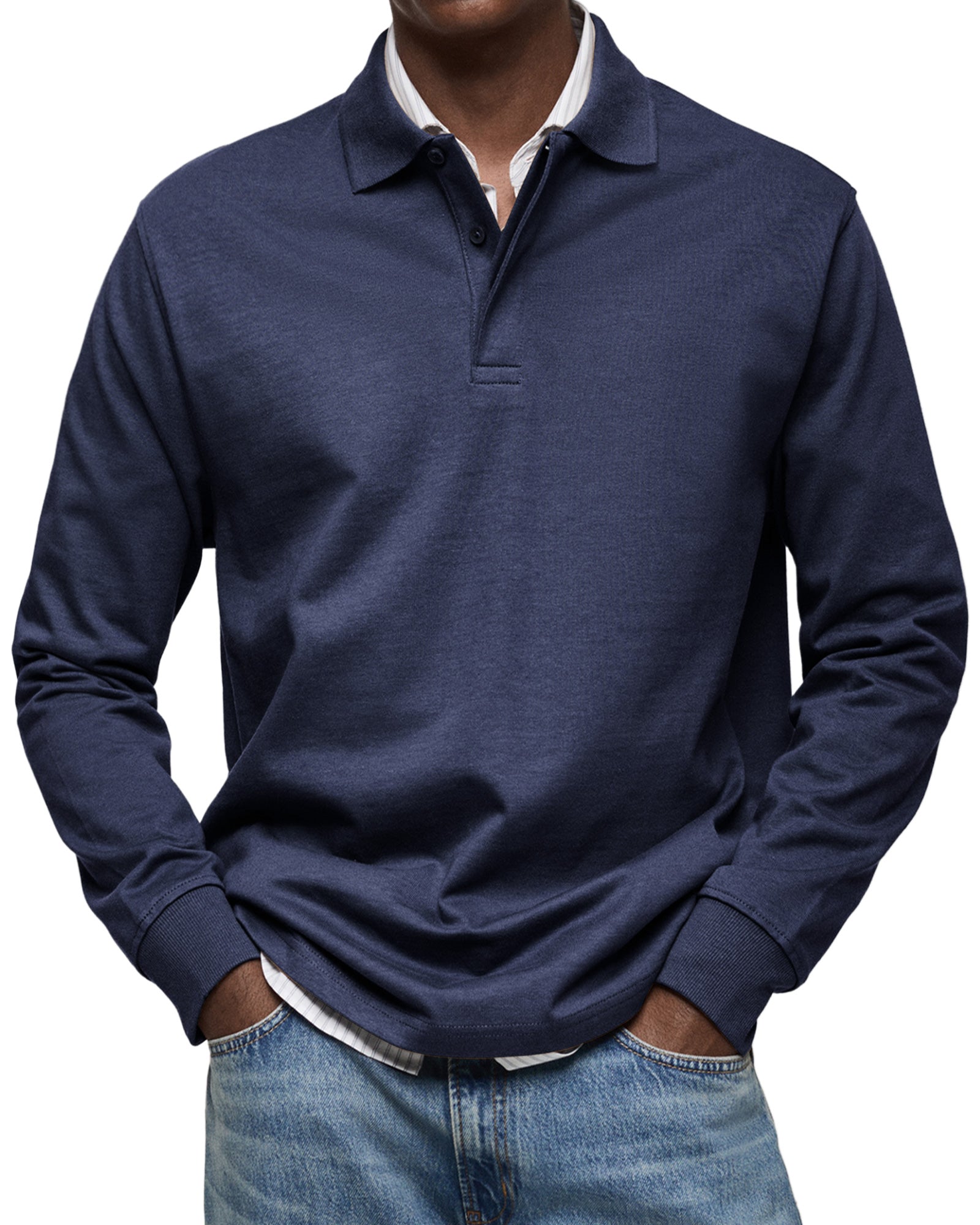 Alexandre™ afslappet polo med lange ærmer
