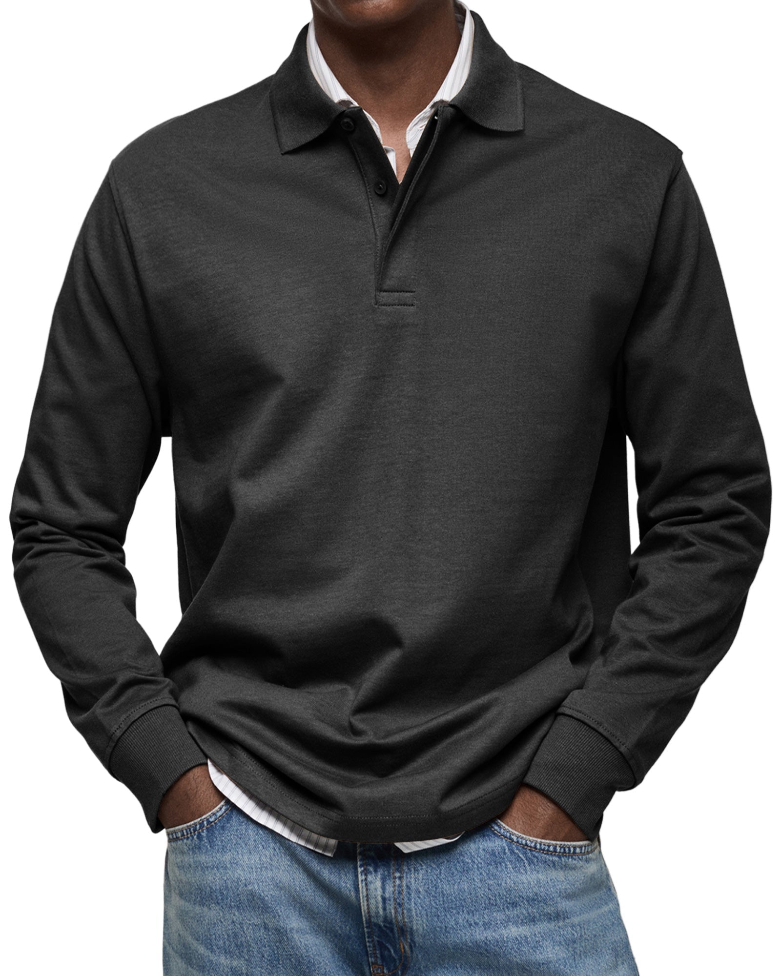 Alexandre™ afslappet polo med lange ærmer