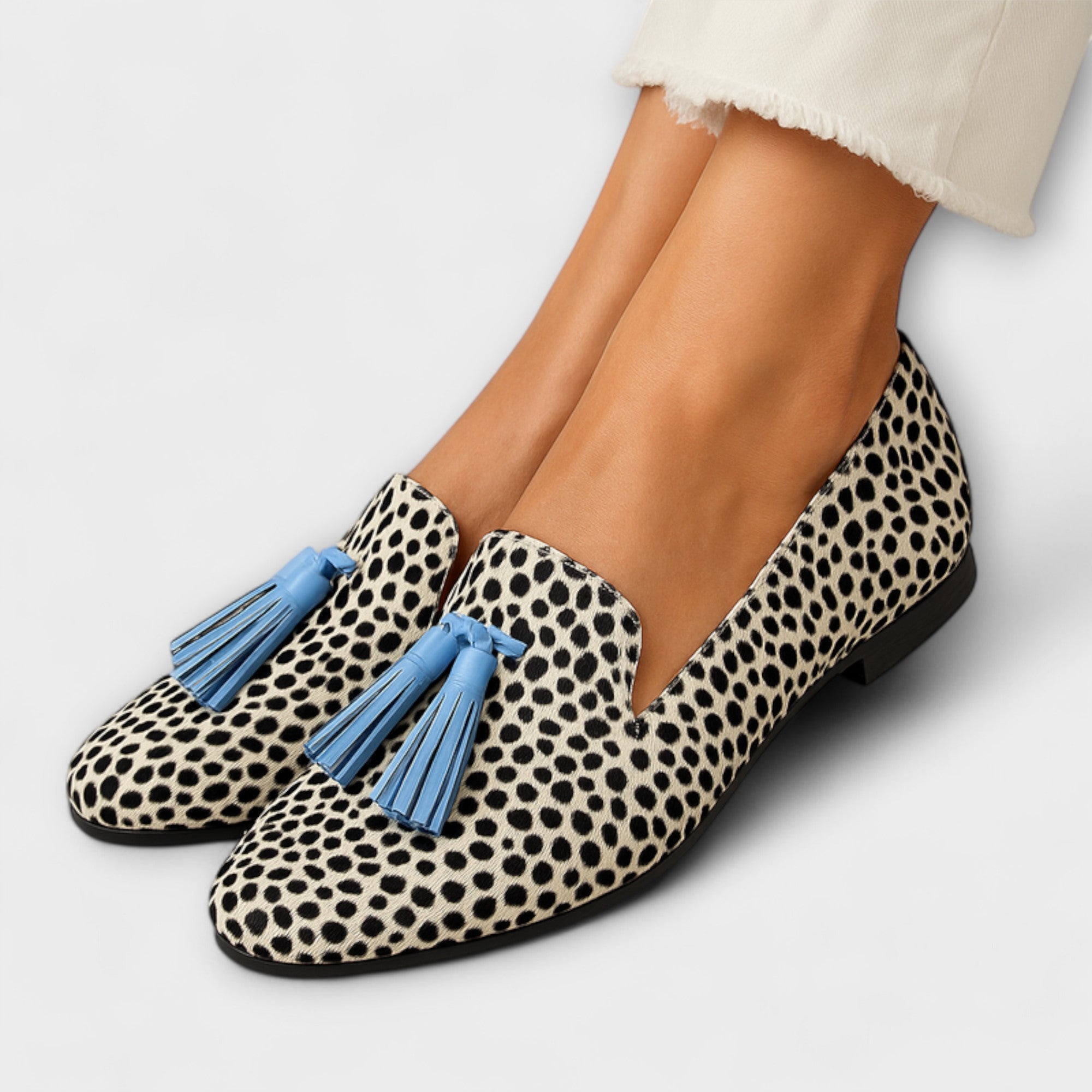 Mira - Loafers med Frynse