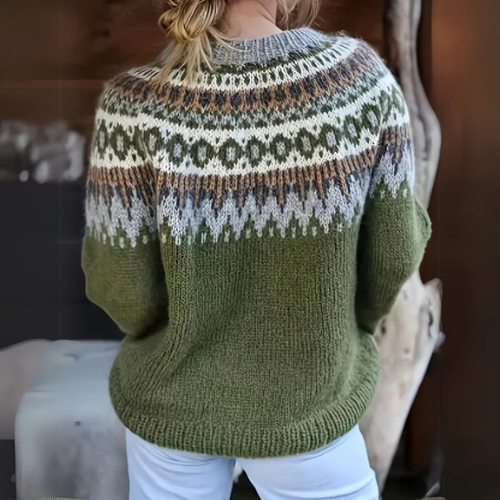 Maud – Varm sweater med vintermønster