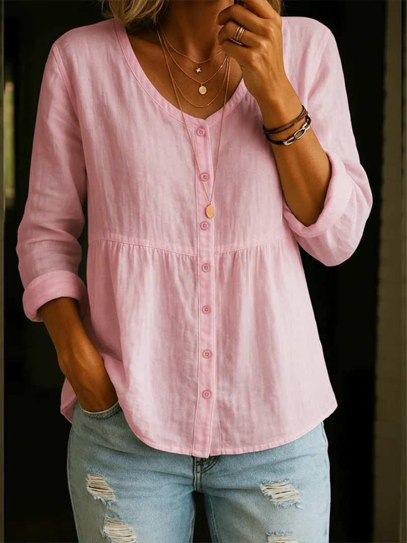 Marit – Bluse med knapper