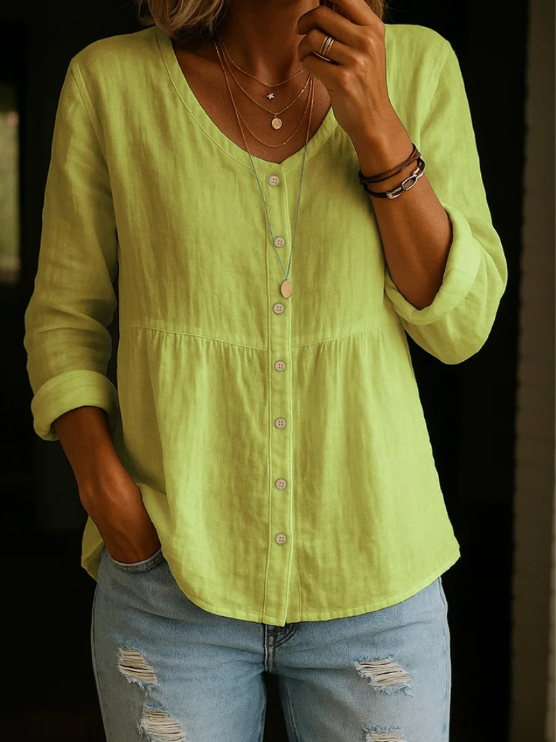 Marit – Bluse med knapper