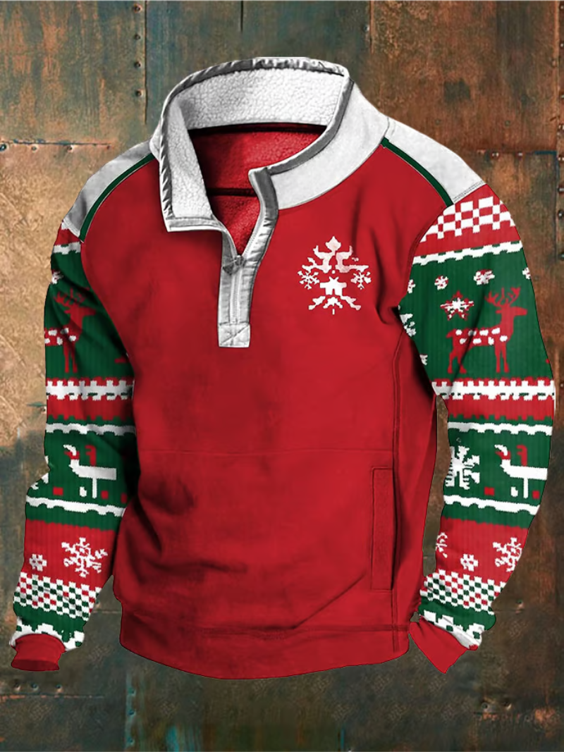 Dario - Varm julesweater med rensdyrmønster