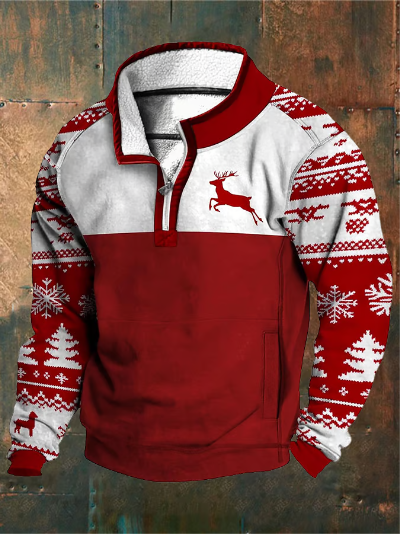 Lars - Varm julesweater med fleeceforing