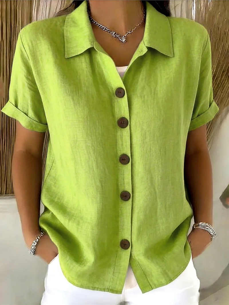 Mila – Bluse med knaplukning