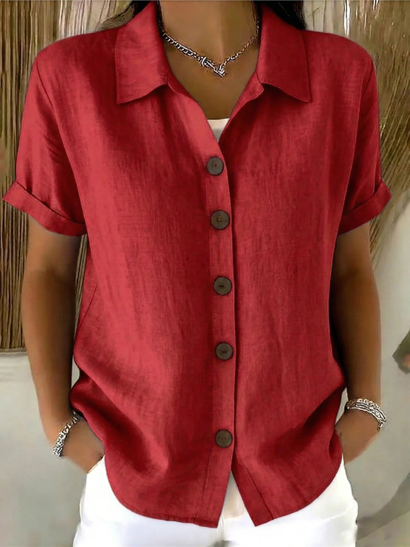 Mila – Bluse med knaplukning