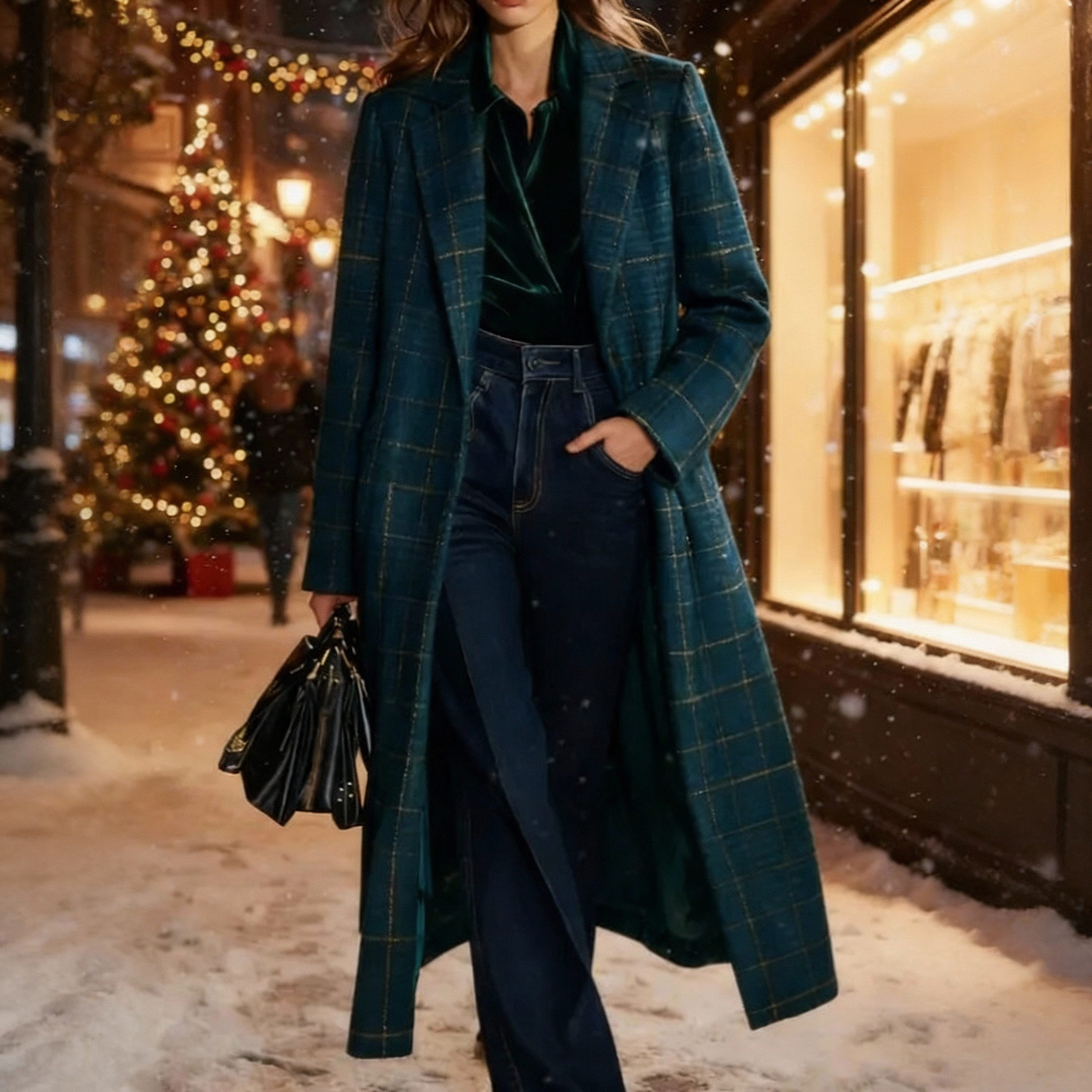 Eline – Kappe med ternet struktur